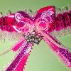 Pink Sparkle Garter with Princess Crown