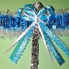 Aqua Sequin Garter with Music Note