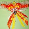 Orange and Yellow Garter with Fleur de lis