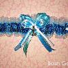 Aqua Anchor Sequin Garter